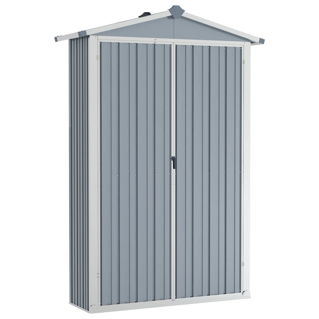 NNEVL Garden Shed Grey 107.5x46x183 cm Galvanised Steel Lootquake LLC