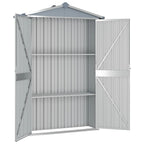 NNEVL Garden Shed Grey 107.5x46x183 cm Galvanised Steel Lootquake LLC