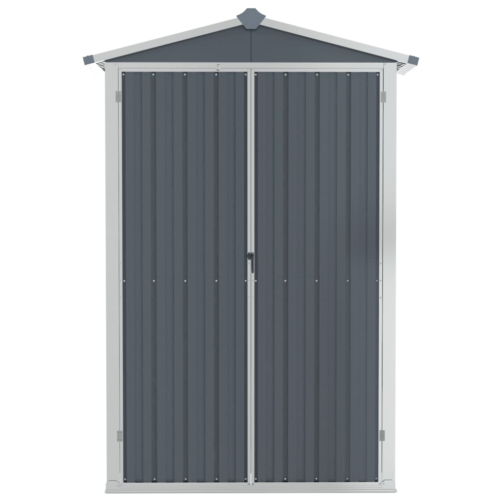 vidaXL Outdoor Storage Shed Garden Shed for Patio Backyard Galvanized Steel Lootquake LLC