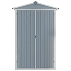 NNEVL Garden Shed Grey 107.5x46x183 cm Galvanised Steel Lootquake LLC