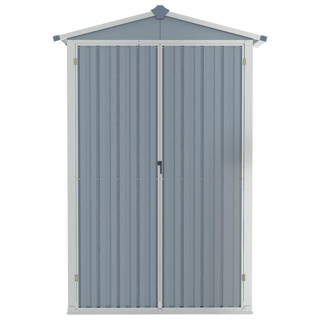 NNEVL Garden Shed Grey 107.5x46x183 cm Galvanised Steel Lootquake LLC