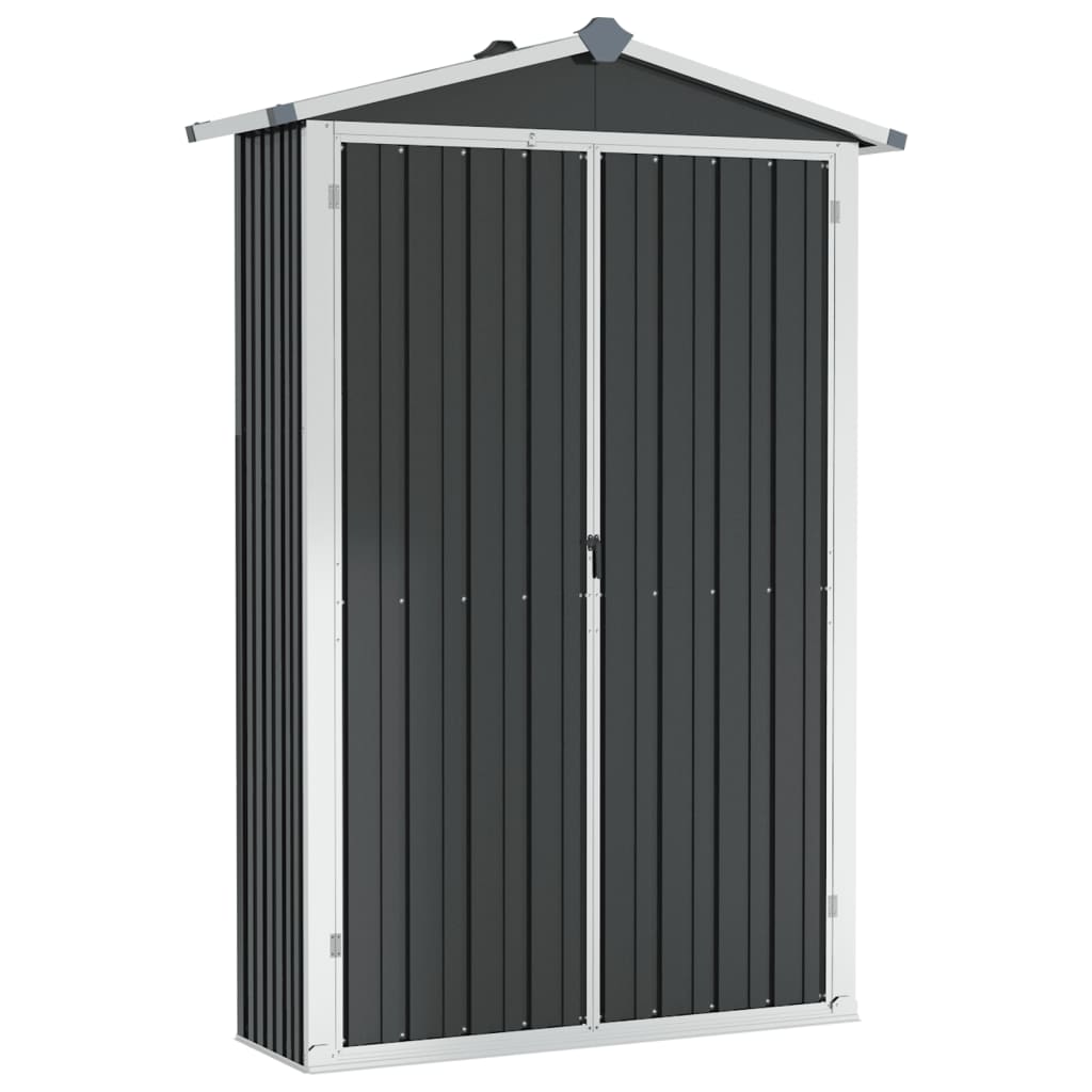 NNEVL Garden Shed Anthracite 107.5x46x183 cm Galvanised Steel Lootquake LLC