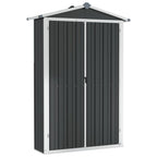 NNEVL Garden Shed Anthracite 107.5x46x183 cm Galvanised Steel Lootquake LLC