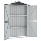 NNEVL Garden Shed Anthracite 107.5x46x183 cm Galvanised Steel Lootquake LLC