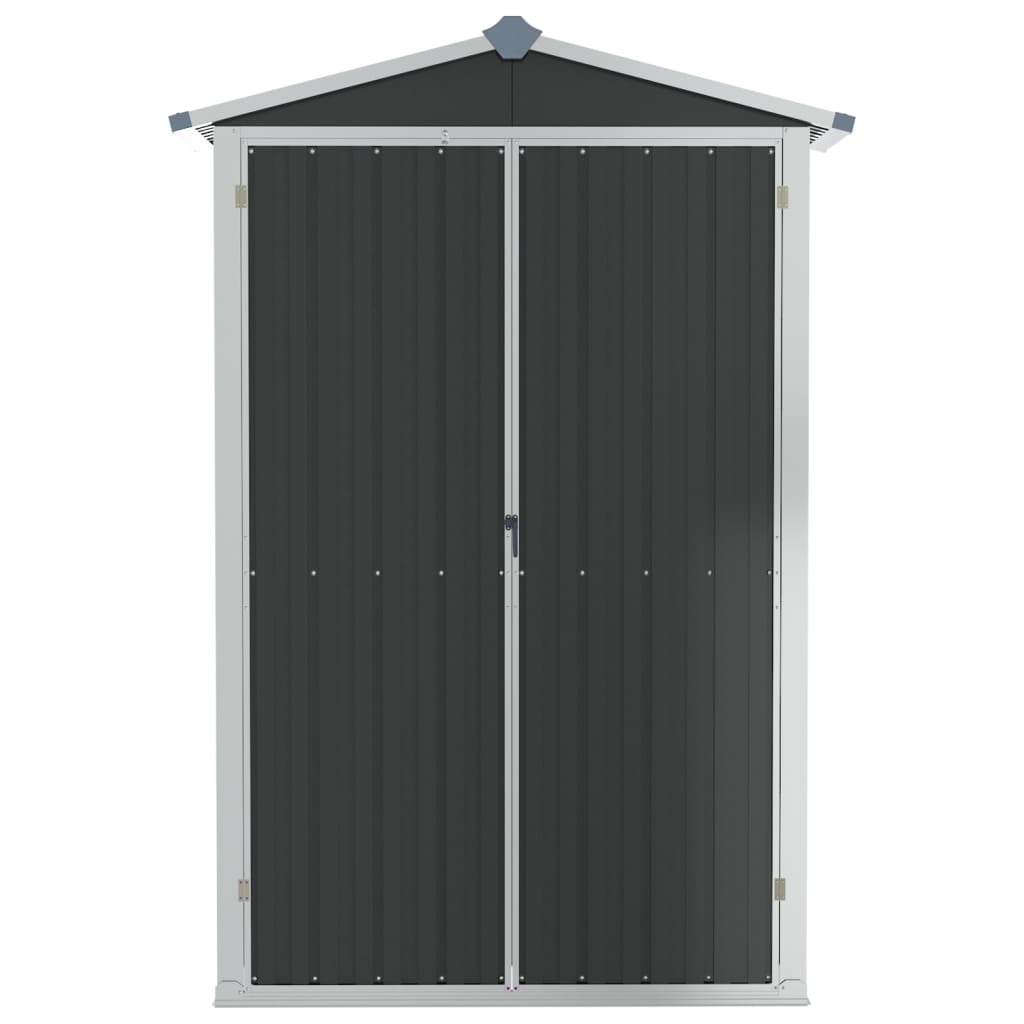 NNEVL Garden Shed Anthracite 107.5x46x183 cm Galvanised Steel Lootquake LLC