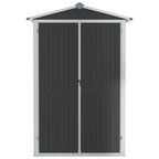 NNEVL Garden Shed Anthracite 107.5x46x183 cm Galvanised Steel Lootquake LLC