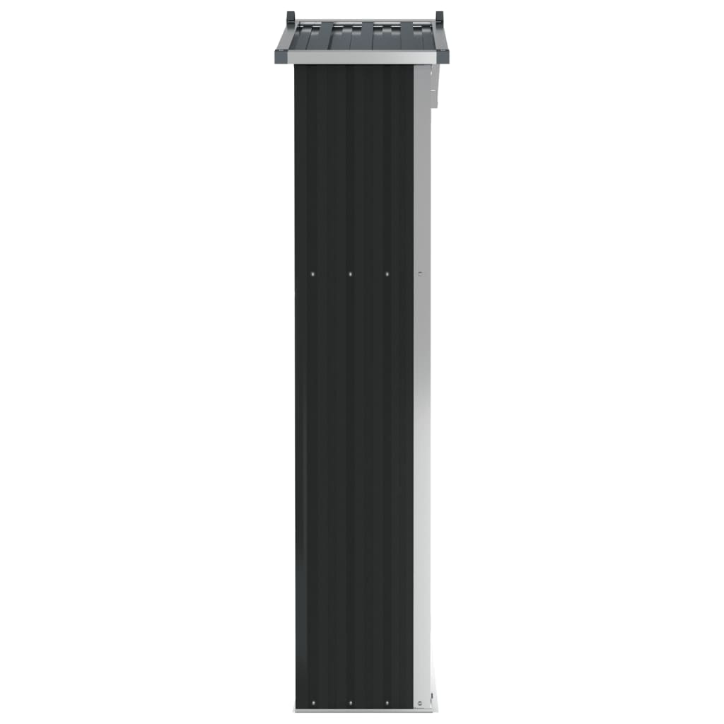 NNEVL Garden Shed Anthracite 107.5x46x183 cm Galvanised Steel Lootquake LLC