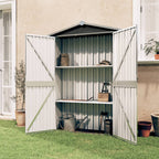 NNEVL Garden Shed Anthracite 107.5x46x183 cm Galvanised Steel Lootquake LLC