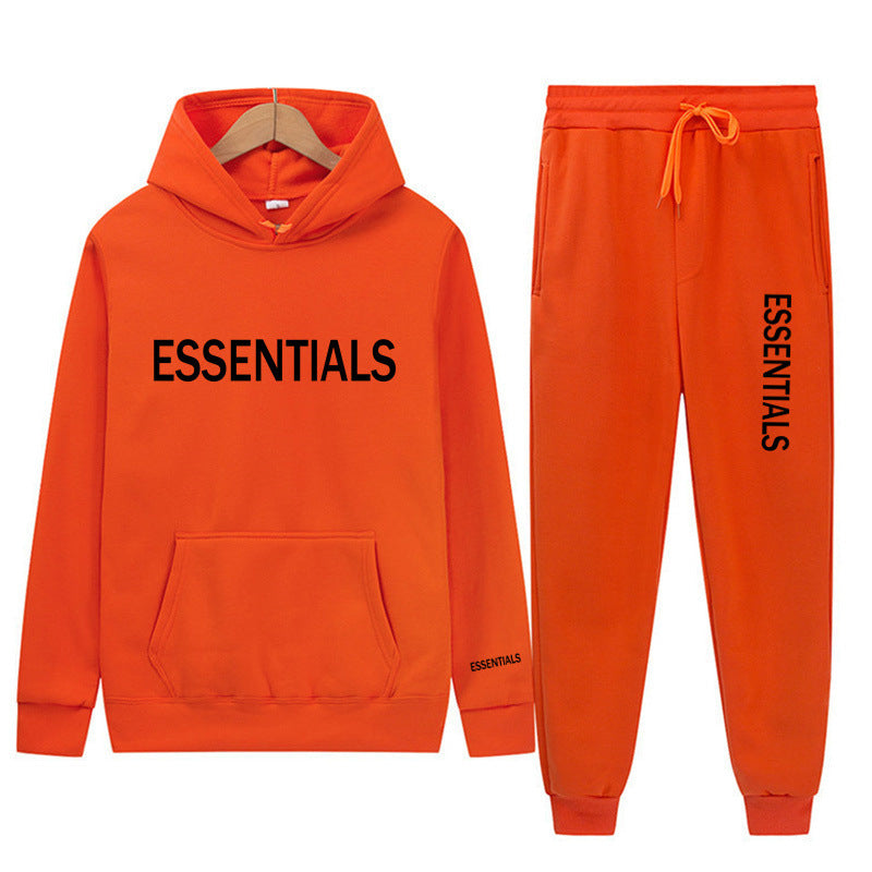 Essentials Sweatshirt Suit Men's and Women's Sweatshirt and Pant 2-Piece Set Hip-Hop Hoodie Suit by Pi-Mart Pi-Mart