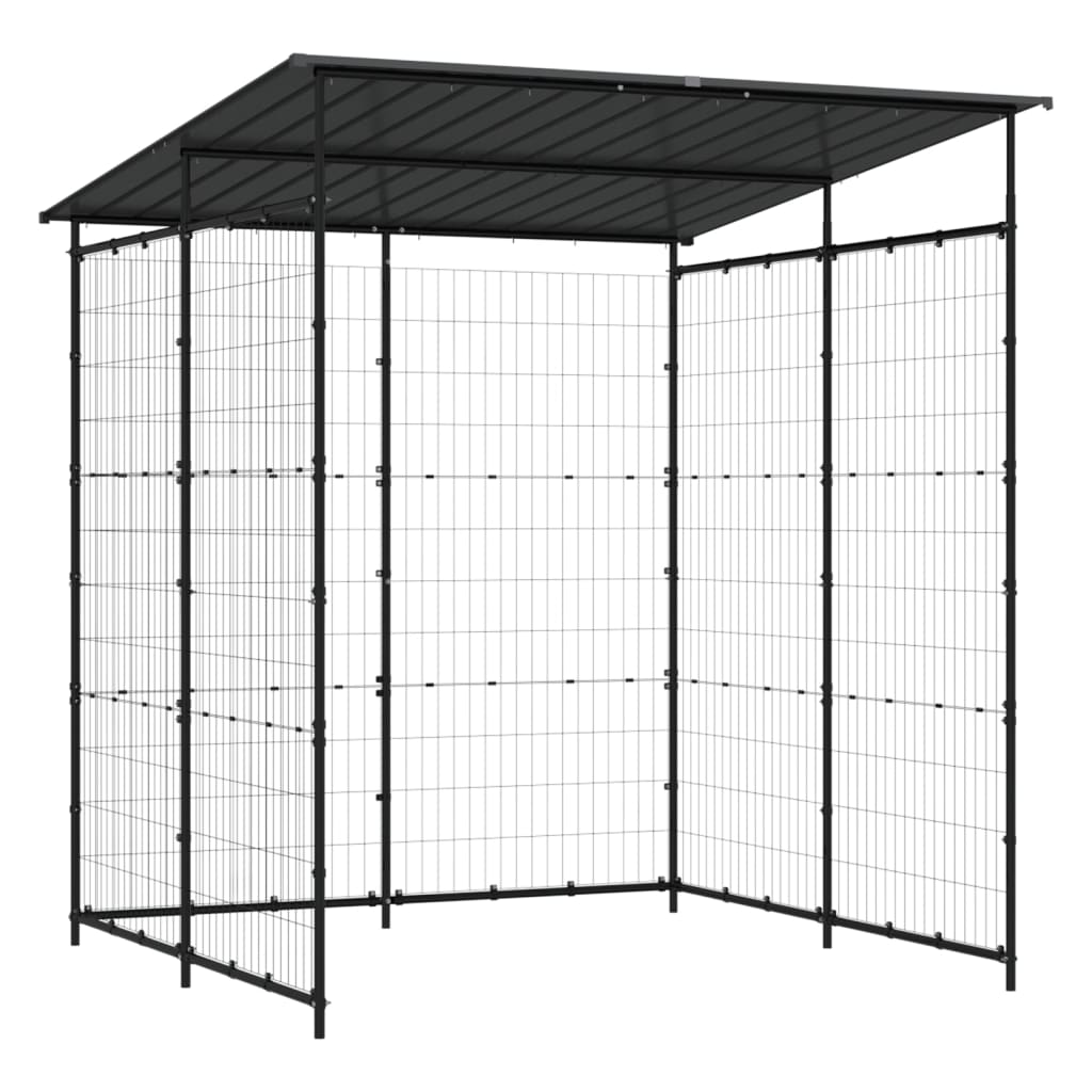 NNEVL Bicycle Shed 190x190x222 cm Steel Black Lootquake LLC