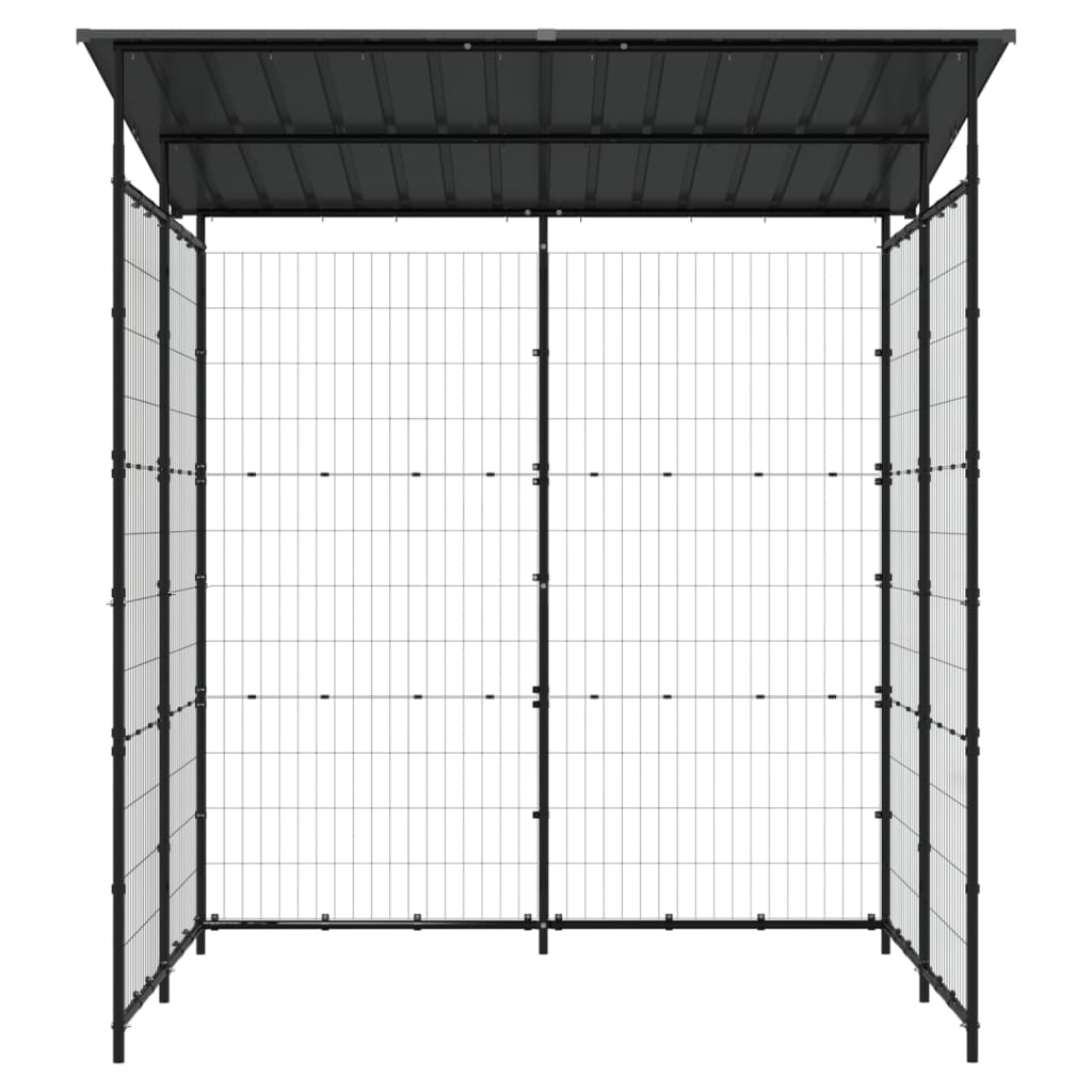 NNEVL Bicycle Shed 190x190x222 cm Steel Black Lootquake LLC