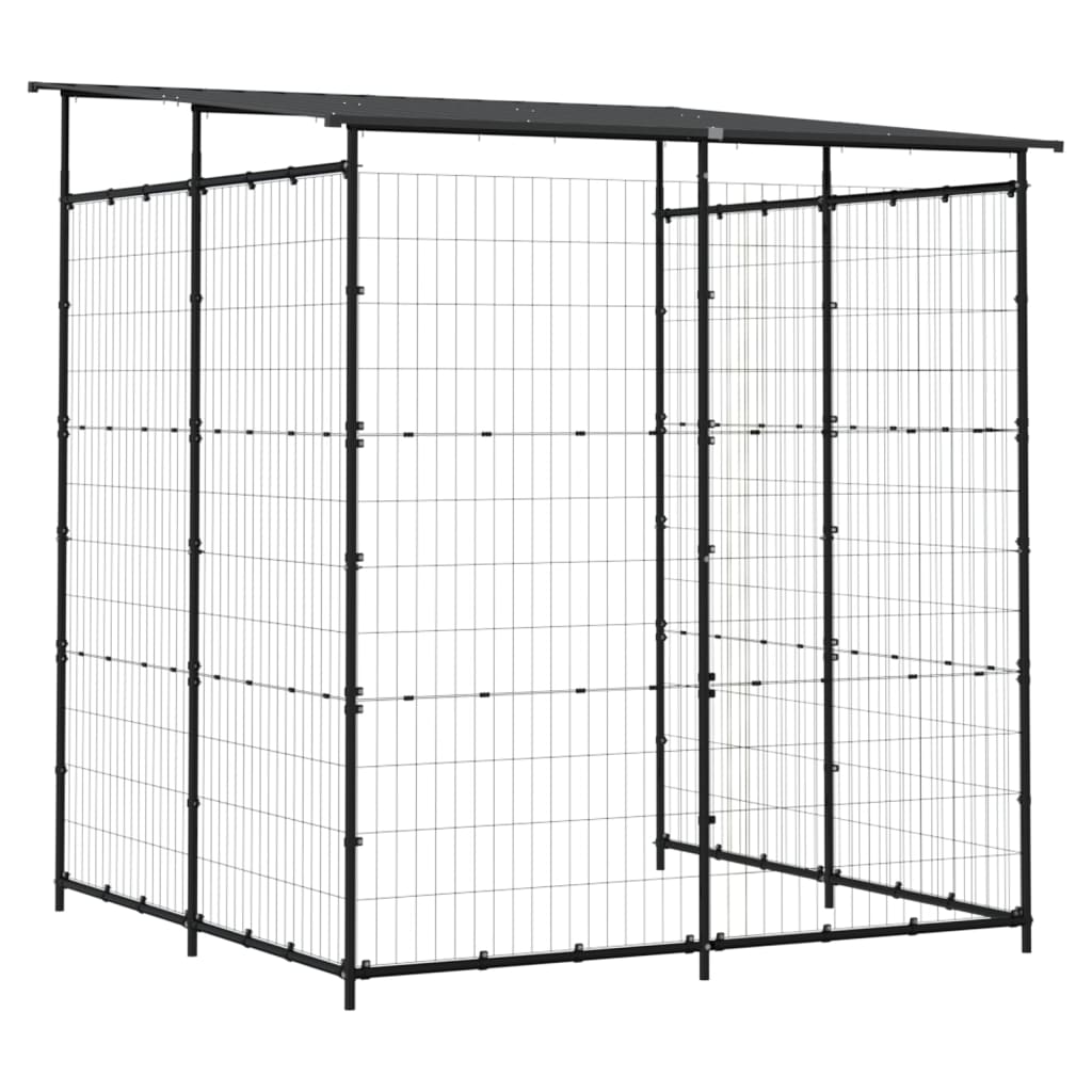 NNEVL Bicycle Shed 190x190x222 cm Steel Black Lootquake LLC