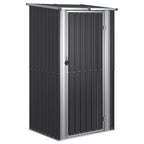 vidaXL Garden Shed Anthracite 46.7"x38.2"x82.5" Galvanized Steel Lootquake LLC
