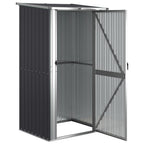 NNEVL Garden Shed Anthracite 118.5x97x209.5 cm Galvanised Steel Lootquake LLC