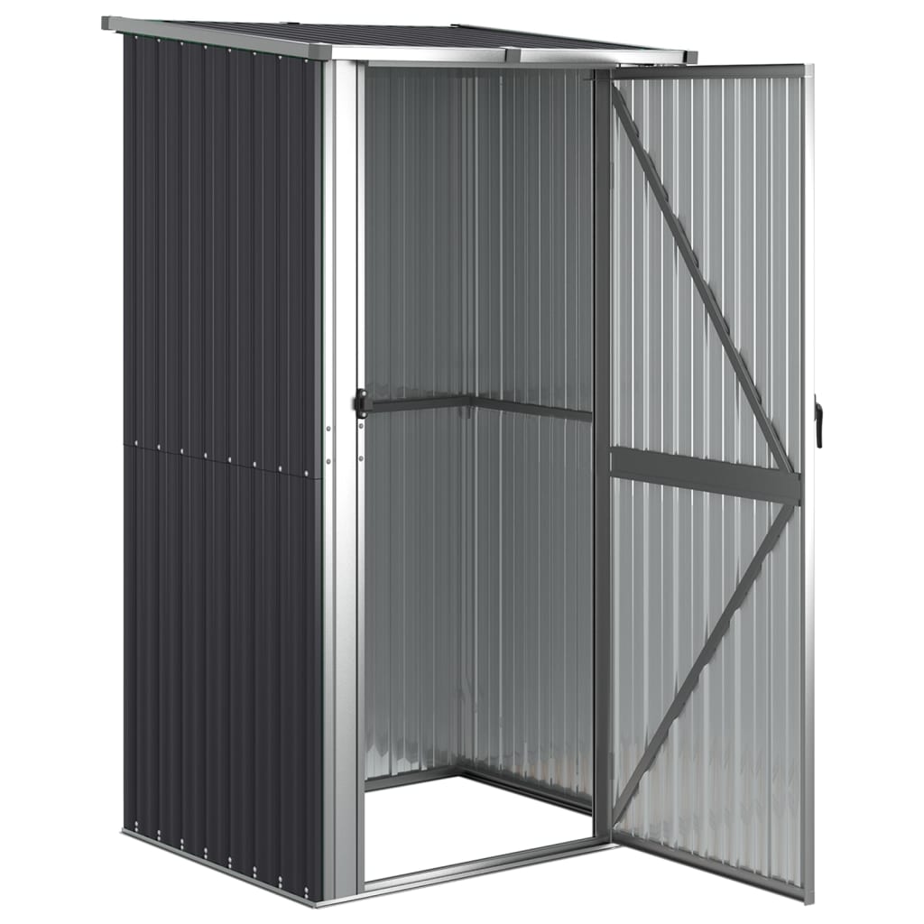 NNEVL Garden Shed Anthracite 118.5x97x209.5 cm Galvanised Steel Lootquake LLC