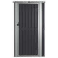 NNEVL Garden Shed Anthracite 118.5x97x209.5 cm Galvanised Steel Lootquake LLC