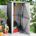 vidaXL Garden Shed Anthracite 46.7"x38.2"x82.5" Galvanized Steel Lootquake LLC