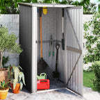 NNEVL Garden Shed Anthracite 118.5x97x209.5 cm Galvanised Steel Lootquake LLC