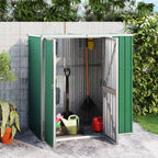 vidaXL Tool Shed Garden Outdoor Storage Shed Tool Organizer Galvanized Steel Lootquake LLC