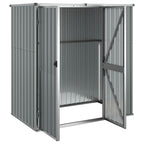 vidaXL Tool Shed Garden Outdoor Storage Shed Tool Organizer Galvanized Steel Lootquake LLC
