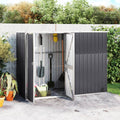 vidaXL Tool Shed Garden Outdoor Storage Shed Tool Organizer Galvanized Steel Lootquake LLC