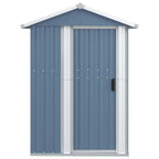 NNEVL Garden Shed Grey 126x97.5x177 cm Galvanised Steel Lootquake LLC