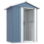 NNEVL Garden Shed Grey 126x97.5x177 cm Galvanised Steel Lootquake LLC