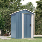 NNEVL Garden Shed Grey 126x97.5x177 cm Galvanised Steel Lootquake LLC
