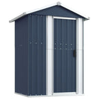 NNEVL Garden Shed Anthracite 126x97.5x177 cm Galvanised Steel Lootquake LLC