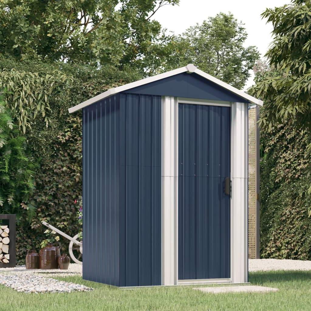 NNEVL Garden Shed Anthracite 126x97.5x177 cm Galvanised Steel Lootquake LLC