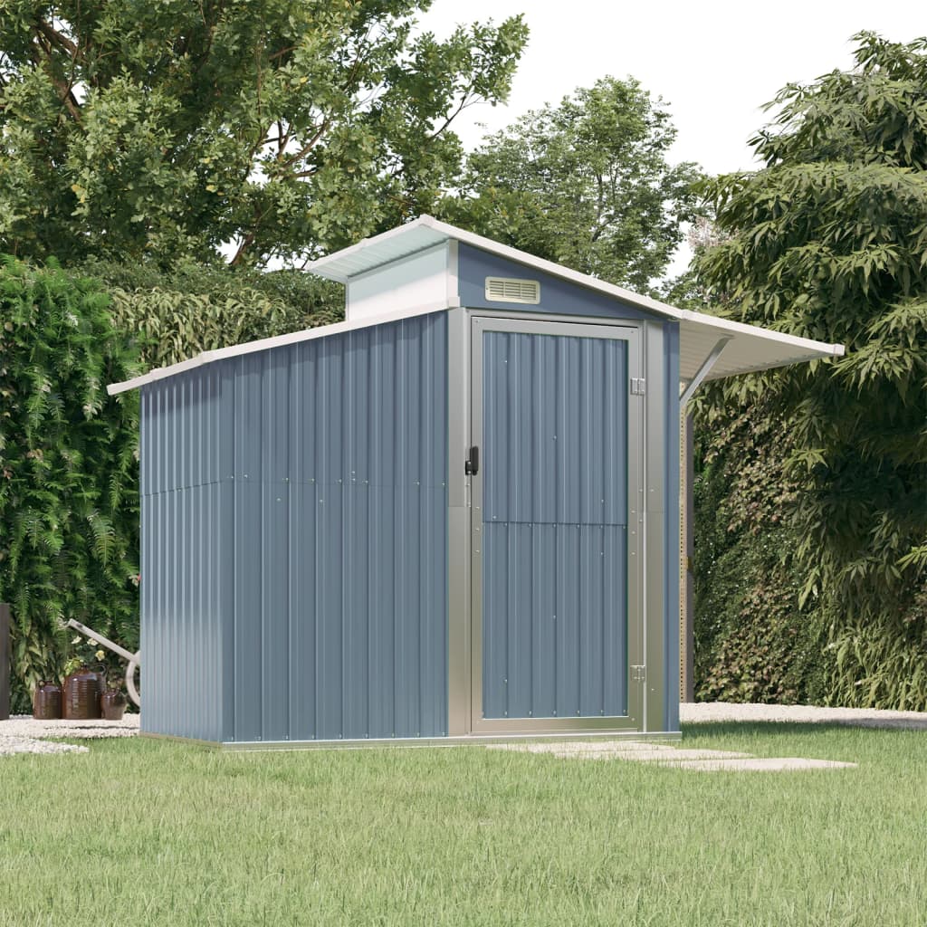 vidaXL Storage Shed Outdoor Garden Shed for Furniture Storage Galvanized Steel Lootquake LLC