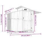 vidaXL Storage Shed Outdoor Garden Shed for Furniture Storage Galvanized Steel Lootquake LLC
