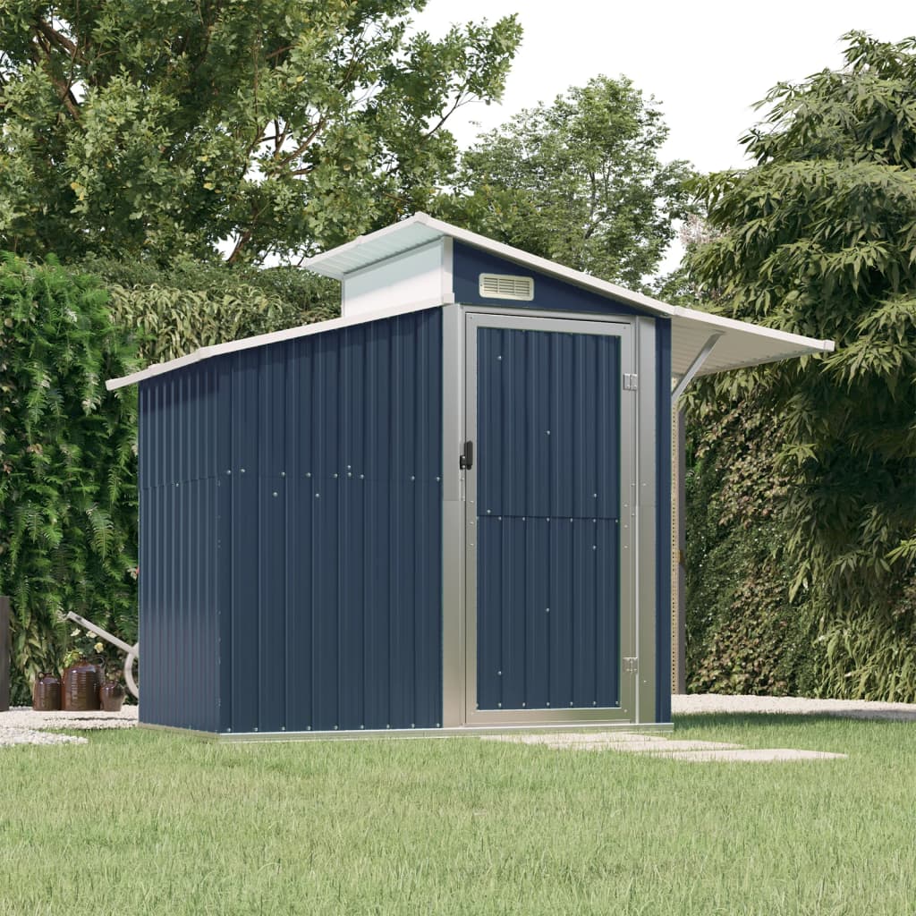 vidaXL Storage Shed Outdoor Garden Shed for Furniture Storage Galvanized Steel Lootquake LLC