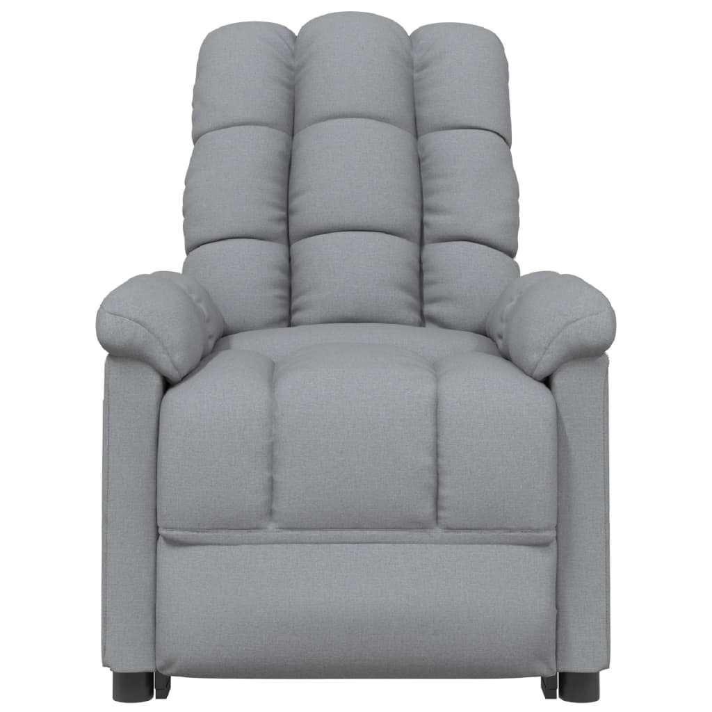 vidaXL Massage Chair Light Gray Fabric Lootquake LLC