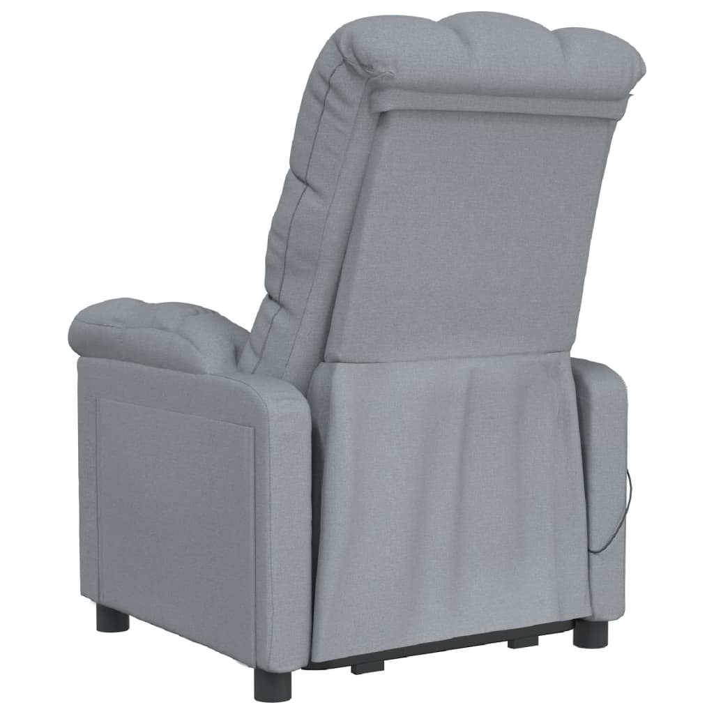 vidaXL Massage Chair Light Gray Fabric Lootquake LLC