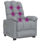 vidaXL Massage Chair Light Gray Fabric Lootquake LLC