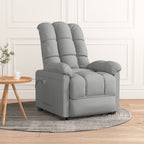 vidaXL Massage Chair Light Gray Fabric Lootquake LLC