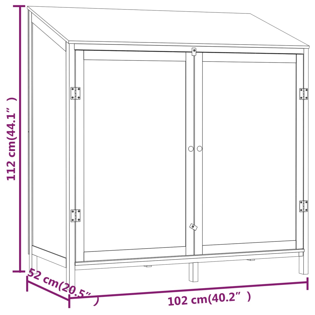 vidaXL Outdoor Storage Shed Garden Shed Wooden Storage Shed Solid Fir Wood Lootquake LLC