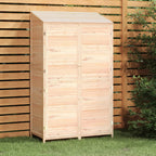 vidaXL Outdoor Storage Shed Garden Shed Wooden Storage Shed Solid Fir Wood Lootquake LLC