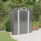 vidaXL Storage Shed Outdoor Storage Shed for Backyard Patio Galvanized Steel Lootquake LLC