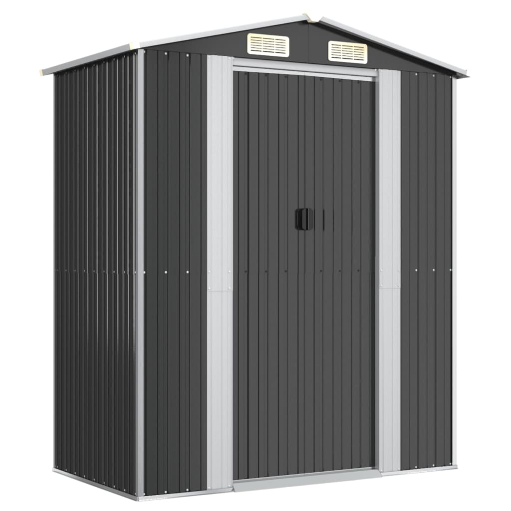 NNEVL Garden Shed Anthracite 192x108x223 cm Galvanised Steel Lootquake LLC