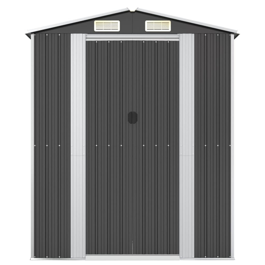 NNEVL Garden Shed Anthracite 192x108x223 cm Galvanised Steel Lootquake LLC