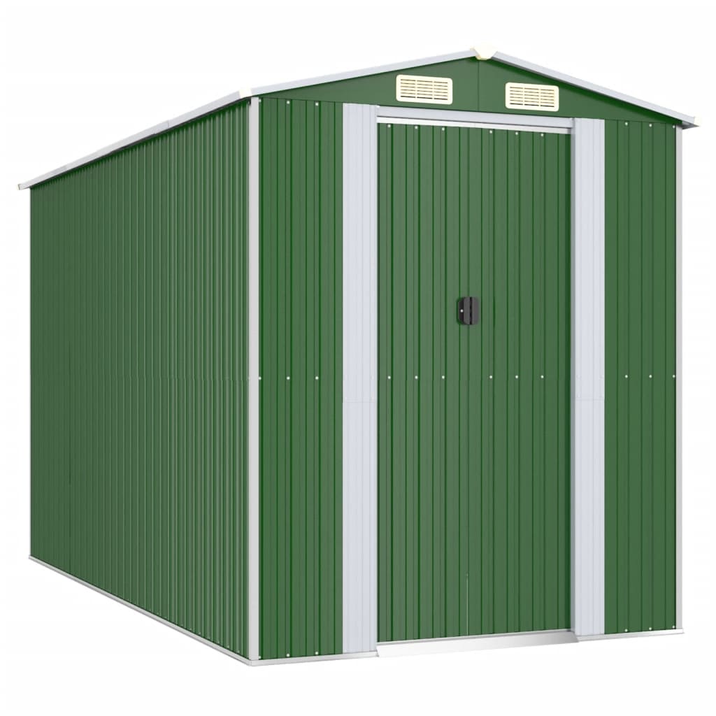 NNEVL Garden Shed Green 192x357x223 cm Galvanised Steel Lootquake LLC