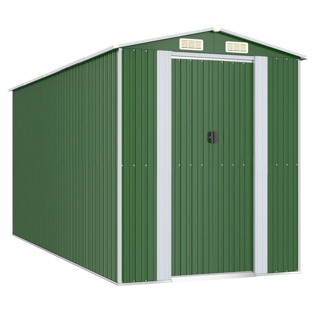 NNEVL Garden Shed Green 192x440x223 cm Galvanised Steel Lootquake LLC