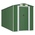 NNEVL Garden Shed Green 192x440x223 cm Galvanised Steel Lootquake LLC