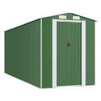 NNEVL Garden Shed Green 192x523x223 cm Galvanised Steel Lootquake LLC