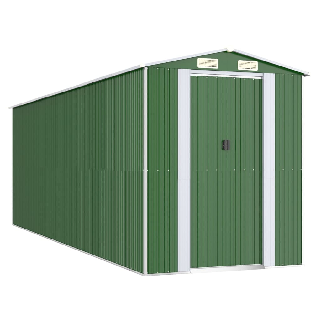 NNEVL Garden Shed Green 192x606x223 cm Galvanised Steel Lootquake LLC