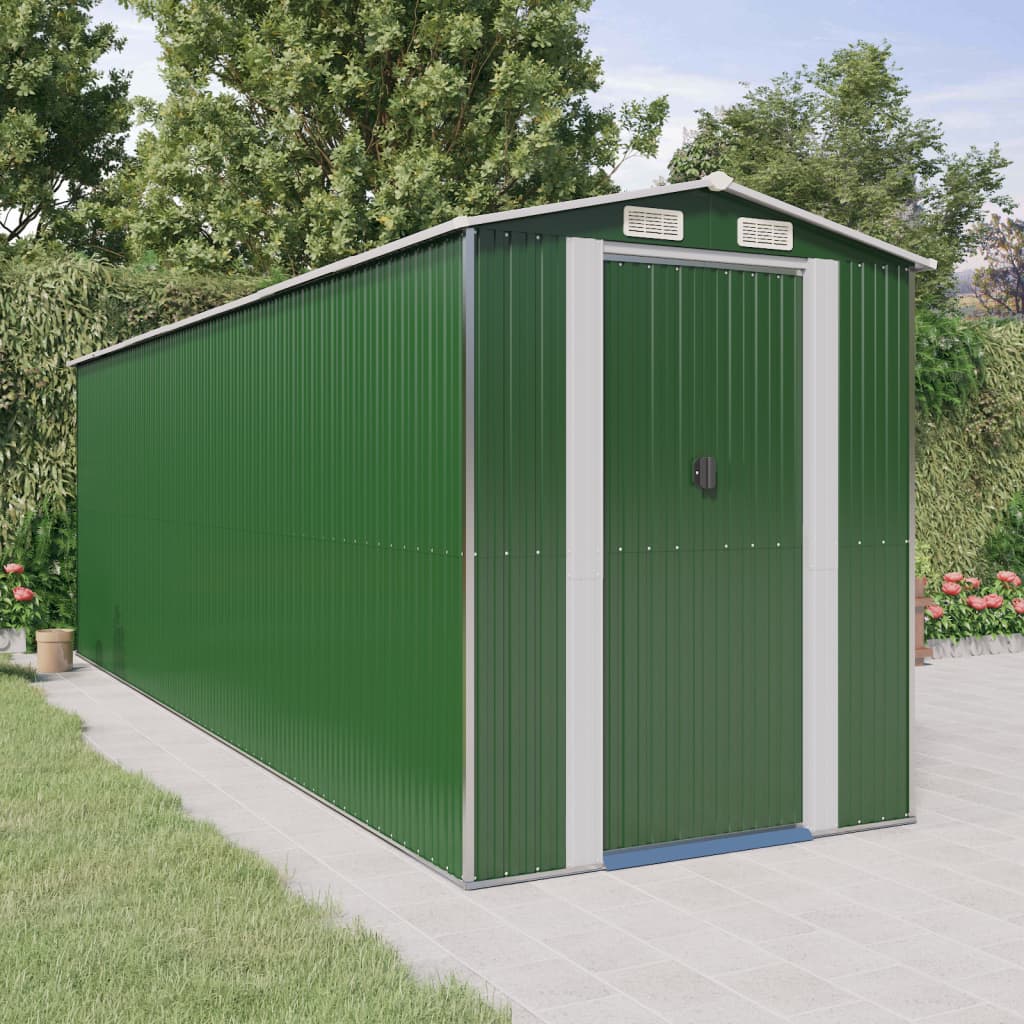 vidaXL Storage Shed Outdoor Storage Shed for Backyard Patio Galvanized Steel Lootquake LLC