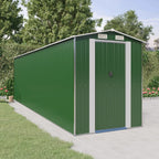 vidaXL Storage Shed Outdoor Storage Shed for Backyard Patio Galvanized Steel Lootquake LLC