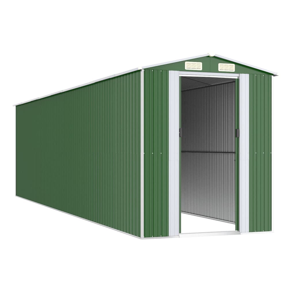 NNEVL Garden Shed Green 192x772x223 cm Galvanised Steel Lootquake LLC